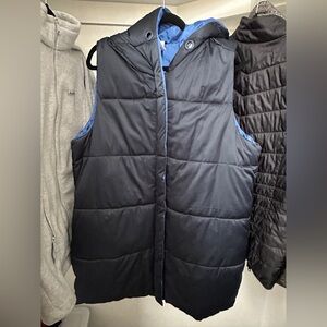 Tribal Hooded Puffy Parka Vest